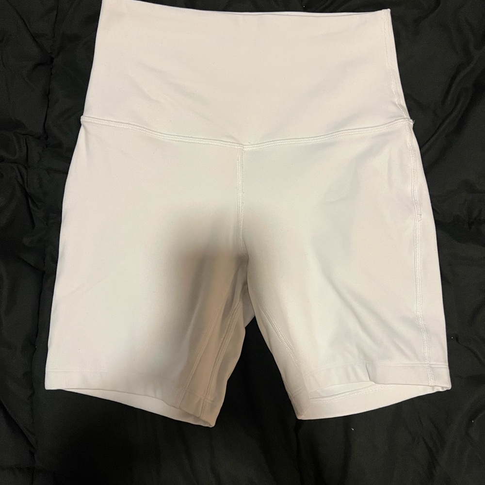 Lululemon white align 6” biker shorts